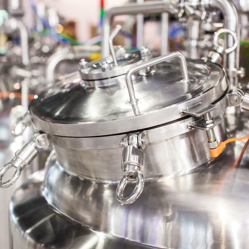 close up photography of stainless steel tank